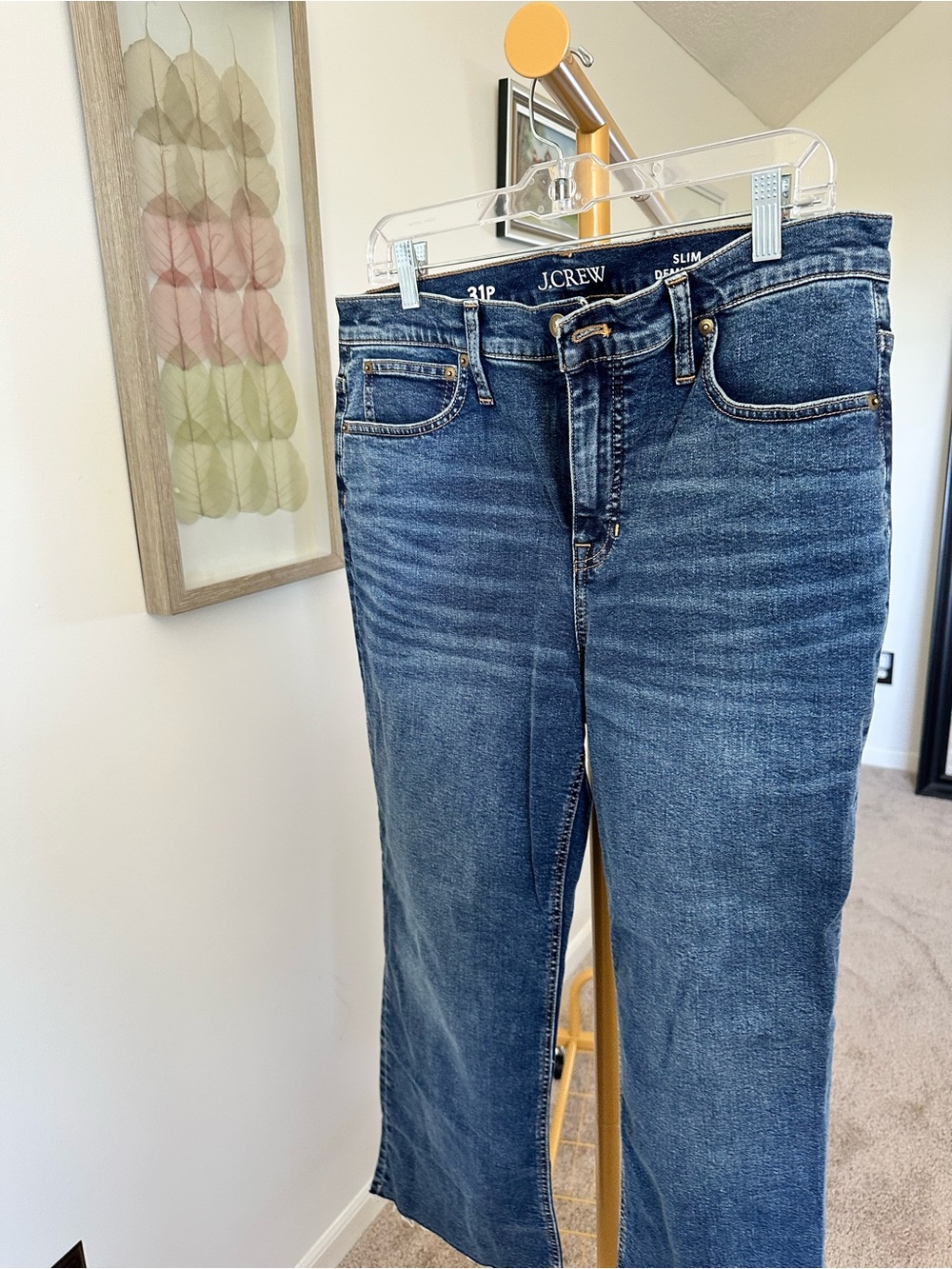 J. Crew Slim Demi Boot Cut Jeans in Medium Blue - Size 31P
